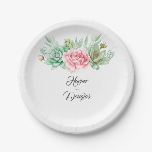 Assiettes En Carton Succulentes (Devant)