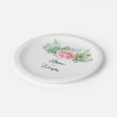 Assiettes En Carton Succulentes (Angle)