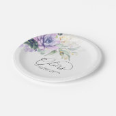 Assiettes En Carton Succulents Gold Greenery Élégant Moderne Cheers Pa (Angle)