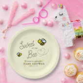Assiettes En Carton Sucré comme peut Abee Baby shower jaune (Fête)