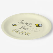 Assiettes En Carton Sucré comme peut Abee Baby shower jaune (Angle)
