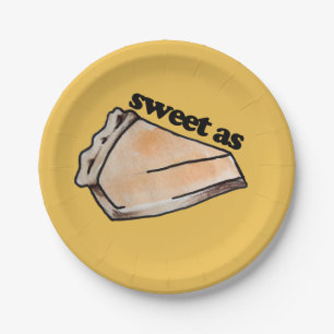 Assiettes En Carton Sucré comme tarte citrouille Thanksgiving dîner