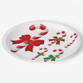 Assiettes En Carton Sucre de canne de Noël (Angle)