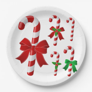 Assiettes En Carton Sucre de canne de Noël