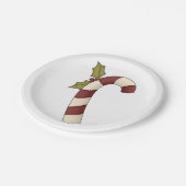 Assiettes En Carton Sucre de canne décoré Noël Sweet (Angle)