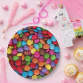 Assiettes En Carton Sucrerie de bouton (Fête)