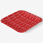 Assiettes En Carton Sucres de canne sur plaques en papier rouge (Angulaire)