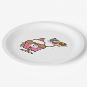 Assiettes En Carton Sucres de cupcake Votre Jour (Angle)