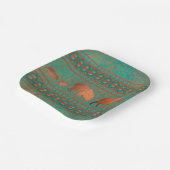 Assiettes En Carton Sud-ouest Fun Javelina Famille Cuivre Turquoise (Angulaire)