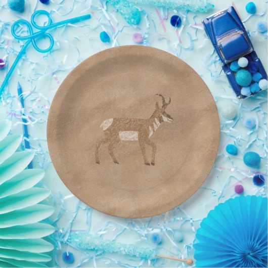 Assiettes En Carton Sud-Ouest Pronghorn Promenade Antelope Plaques en (Fête)