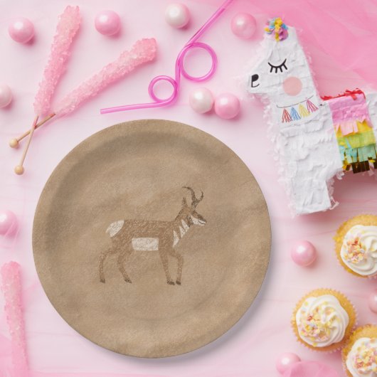 Assiettes En Carton Sud-Ouest Pronghorn Promenade Antelope Plaques en (Fête)