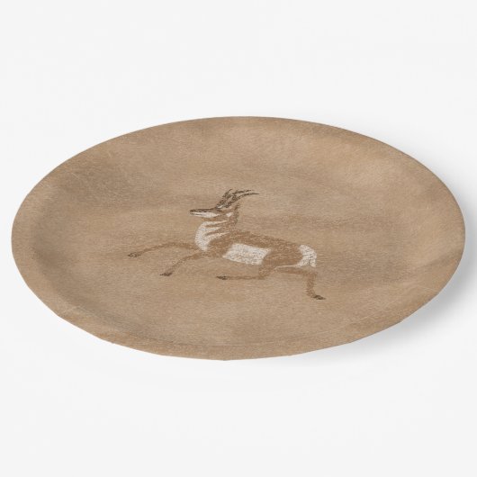 Assiettes En Carton Sud-Ouest Pronghorn Running Antelope (Angle)