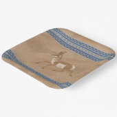 Assiettes En Carton Sud-Ouest Pronghorn Running Antelope Bleu Frontièr (Angulaire)