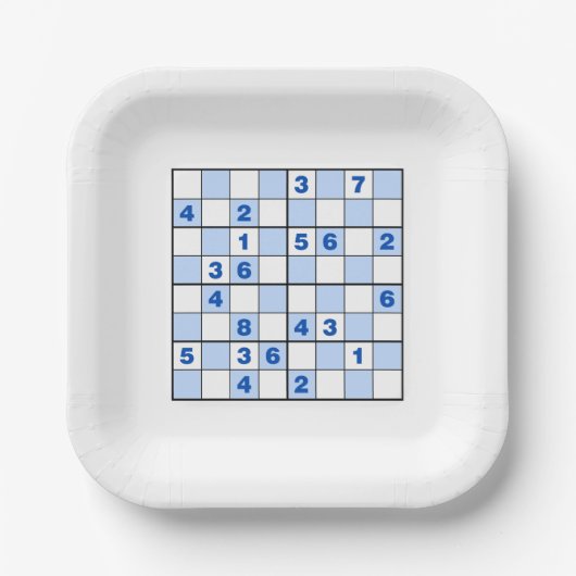 Assiettes En Carton Sudoku Puzzles (Recto)