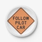 Assiettes En Carton Suivre le panneau de construction de la voiture pi (Devant)