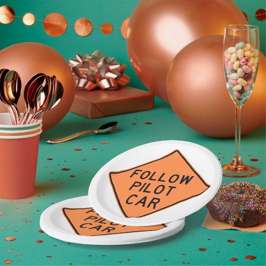 Assiettes En Carton Suivre le panneau de construction de la voiture pi