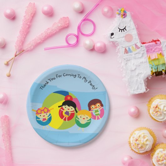 Assiettes En Carton Summer Beach Pool Party Anniversaire Papier Plate (Fête)