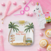 Assiettes En Carton Summer Boho Surf Plage Van Baby shower (Fête)