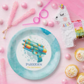 Assiettes En Carton Summer Boy Birthday Water Gun Custom (Fête)