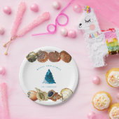 Assiettes En Carton Summer Christmas Beach Seashell Nom personnalisé (Fête)