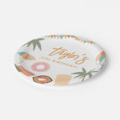 Assiettes En Carton Summer Fun Girl Pool Fête Anniversaire (Angle)
