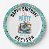 Assiettes En Carton Summer Pool Party 2e anniversaire (Devant)