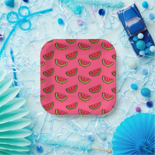 Assiettes En Carton Summer Watermelon (Fête)