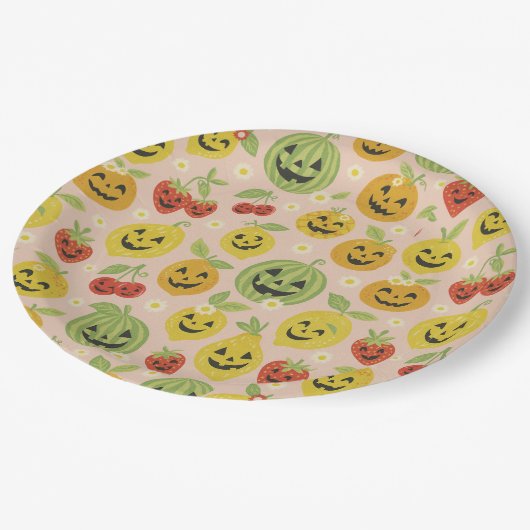 Assiettes En Carton Summerween Paper Plates, Summerween Party Decor (Angle)