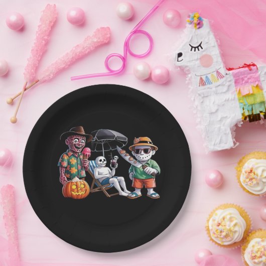 Assiettes En Carton Summerween - Summerween Beach - Summerween Witch - (Fête)