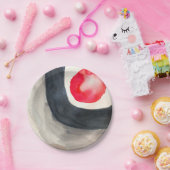 Assiettes En Carton Sun gris et noir art moderne abstrait (Fête)