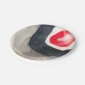 Assiettes En Carton Sun gris et noir art moderne abstrait (Angle)