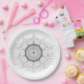 Assiettes En Carton Sun Mandala 1 (Fête)