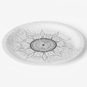 Assiettes En Carton Sun Mandala 1 (Angle)