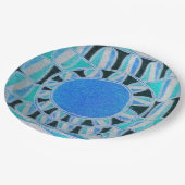 Assiettes En Carton SUN SOLAR ENERGY Teal Blue Black (Angle)
