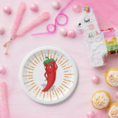 Assiettes En Carton Sunburst Red Hot Pepper Diva (Fête)