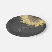 Assiettes En Carton Sunflower Chalkboard Russe Mariage (Angle)