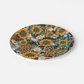 Assiettes En Carton Sunflower Cow Imprimer Ouest (Angle)