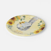 Assiettes En Carton Sunflower Jungle Éléphant Baby shower 1er annivers (Angle)