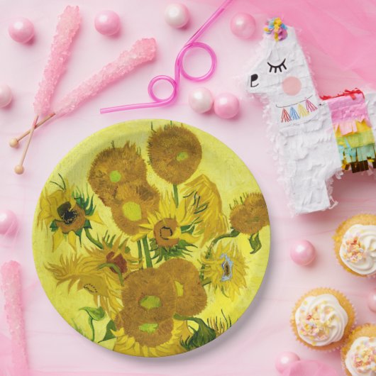 Assiettes En Carton Sunflowers Vincent van Gogh (Fête)
