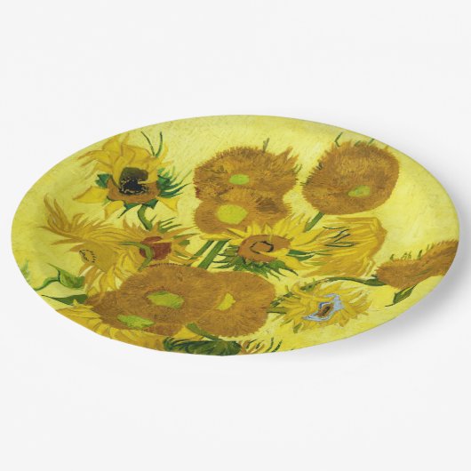 Assiettes En Carton Sunflowers Vincent van Gogh (Angle)