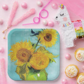 Assiettes En Carton Sunflowers Vincent van Gogh (Fête)