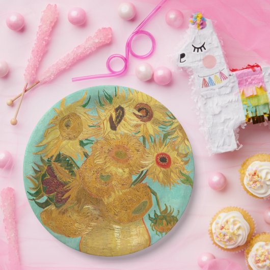 Assiettes En Carton Sunflowers Vincent van Gogh (Fête)