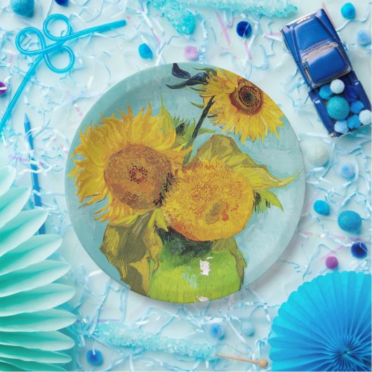 Assiettes En Carton Sunflowers Vincent van Gogh (Fête)