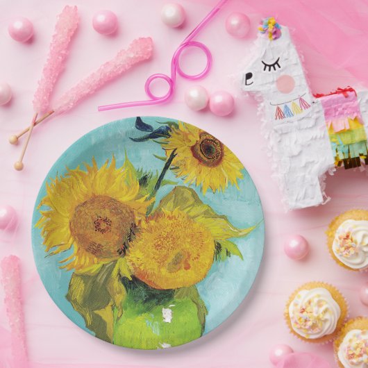 Assiettes En Carton Sunflowers Vincent van Gogh (Fête)