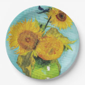 Assiettes En Carton Sunflowers Vincent van Gogh (Devant)