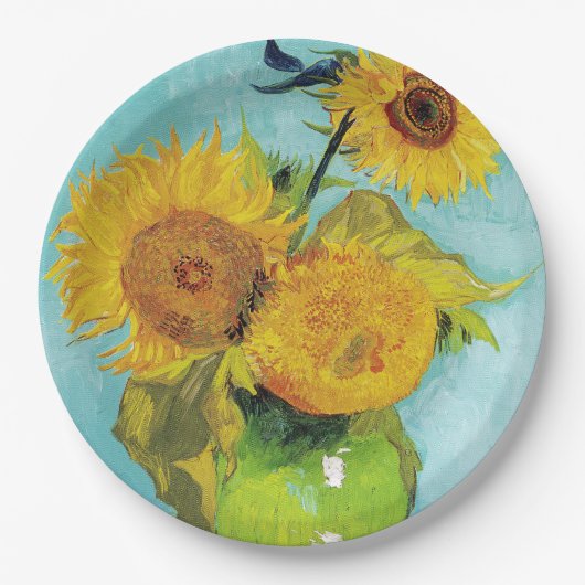 Assiettes En Carton Sunflowers Vincent van Gogh (Devant)