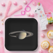 Assiettes En Carton Sunlit Saturn Gas géant Planet par Cassini (Fête)