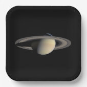 Assiettes En Carton Sunlit Saturn Gas géant Planet par Cassini (Recto)