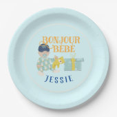 Assiettes En Carton Sunny Aqua Bonjour Garçon bébé