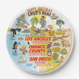 Assiettes En Carton Sunny California